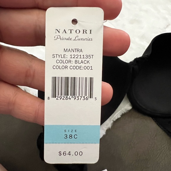 Natori Black Mantra Contour Underwire Bra 38C - Picture 3 of 5